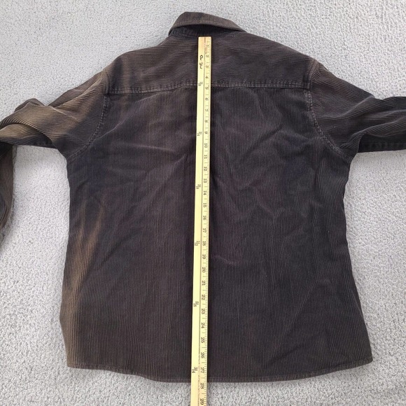 Vintage Levi's Corduroy Shirt Womens Large Black Thick Jacket Grunge 1/4 Zip - Picture 14 of 16
